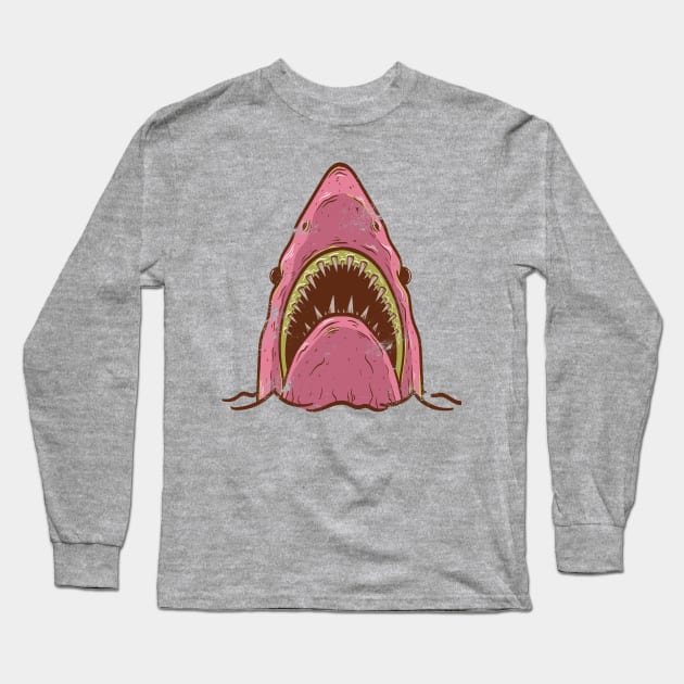 Shark head Design T-shirt STICKERS CASES MUGS WALL ART NOTEBOOKS PILLOWS TOTES TAPESTRIES PINS MAGNETS MASKS T-Shirt Long Sleeve T-Shirt by TORYTEE